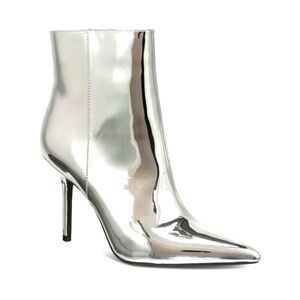 I.N.C. Women's Holand Pointed-Toe Dress Booties Chrome Silver New In Box
